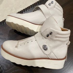 Coach Urban Hiker white cream leather boots 7